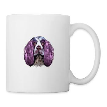 Englisch Springer Spaniel Hund Aquarell Illustrati - Tasse - Weiß - Rechts