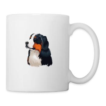 Illustration de l’aquarelle du boudin bernois - Mug blanc - blanc - Droite