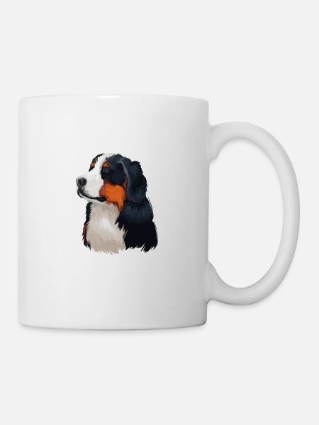 Illustration de l’aquarelle du boudin bernois - Mug blanc - blanc