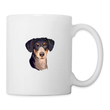 Eurohound Skandinavischer Hund Aquarell Illustration - Tasse - Weiß - Rechts