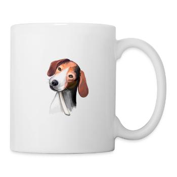Norwegian Hound Dunker Dog Aquarelle Illustratio - Mug blanc - blanc - Droite