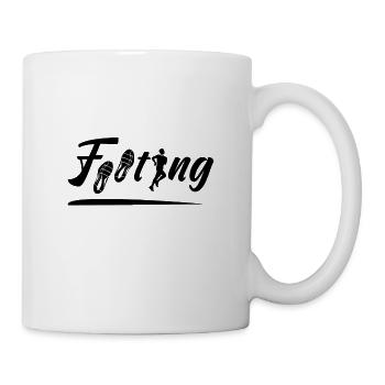 FOOTING ! (running, marathon, sport) noir - Mug blanc - blanc - Droite