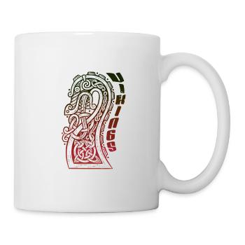 Wikinger Nordic Drakkar Kopf - Tasse - Weiß - Rechts