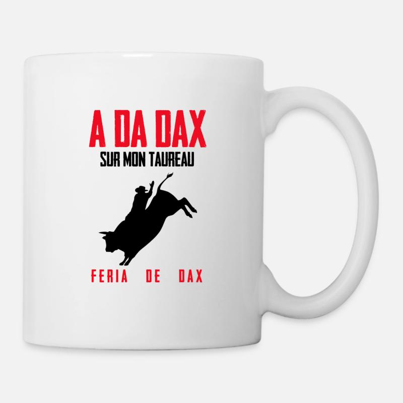 Adadax sur mon taureau - Féria de Dax - Mug blanc - blanc