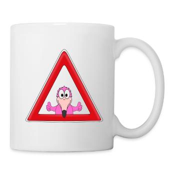 ACHTUNG FLAMINGO - TIER - VOGEL - TIERISCH - Tasse - Weiß - Rechts