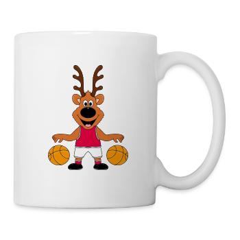 BASKETBALL - SPORT - REH - RENTIER - TIER - Tasse - Weiß - Rechts