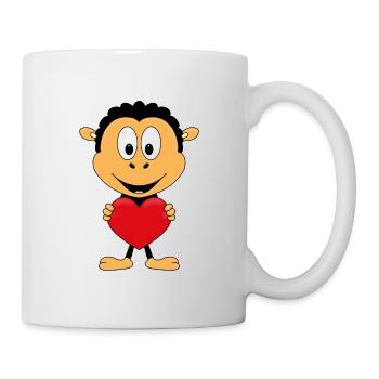 SCHAF - LIEBE - LOVE - HERZ - TIER - TIERISCH - Tasse - Weiß - Rechts