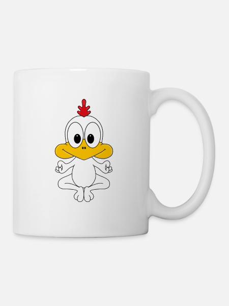 HUHN - BAUERNHOF - TIER - YOGA - PILATES - Tasse - Weiß