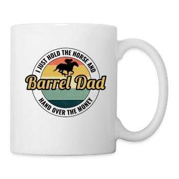 Barrel Racer Racing Horse Riding Dad Fathers day - Mug - white - Right