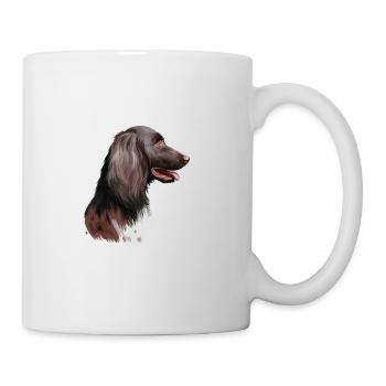 Munsterlander Small Dog Watercolor Illustration - Mug - white - Right