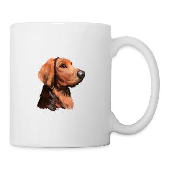 Polnischer Hund Aquarell Illustration - Tasse - Weiß - Rechts