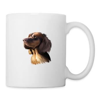 Picardy Spaniel Dog Watercolor Sketch Illustration - Mug - white - Right