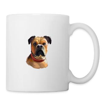 Perro de Presa Mallorquinischer Hund Aquarell illustrat - Tasse - Weiß - Rechts