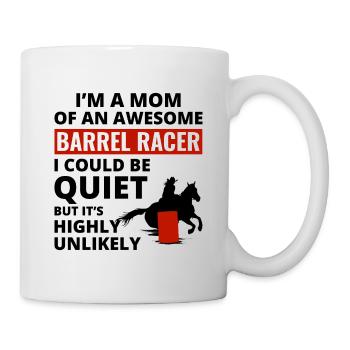 Barrel Racer Racing Horse Riding Mom Mothers day - Mug - white - Right