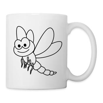 Drachenfliege libelle - Tasse - Weiß - Rechts