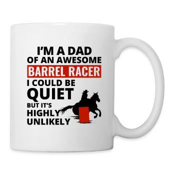 Barrel Racer Racing Équitation Papa Fête des Pères - Mug blanc - blanc - Droite