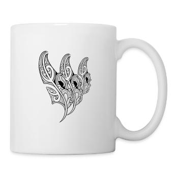 Triple plume ornementale / polynésien maori - Mug blanc - blanc - Droite
