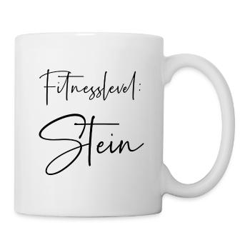 Fitnesslevel Stein - Tasse - Weiß - Rechts
