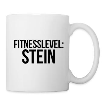 Fitnesslevel Stein - Tasse - Weiß - Rechts
