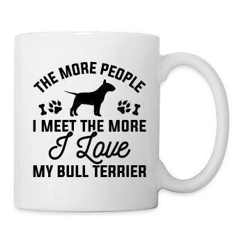 Ich liebe meinen Bullterrier - Tasse - Weiß - Rechts