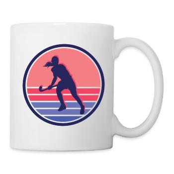 Joueuse de hockey sur gazon Joueuse de hockey Filles - Mug blanc - blanc - Droite