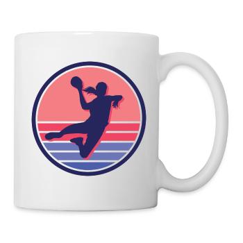 Handball Mädchen Handballerin Handballspielerin - Tasse - Weiß - Rechts