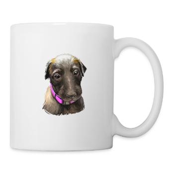 Scottish Deerhound Dog Watercolor Illustration - Mug - white - Right