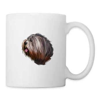 Schapendoes Dog Aquarelle Illustration - Mug blanc - blanc - Droite