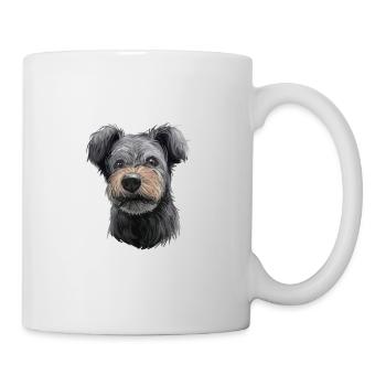 Pumi Hund Aquarell Farbe Illustration - Tasse - Weiß - Rechts