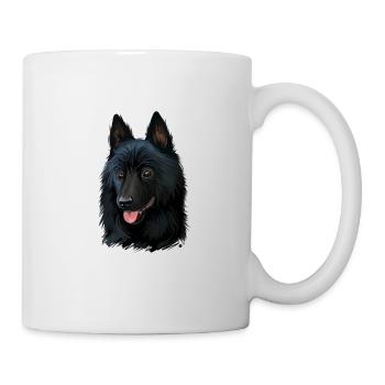 Illustration de l’aquarelle pour chien Schipperke - Mug blanc - blanc - Droite