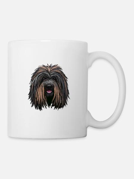 Puli Dog Watercolor Paint Illustration - Mug - white
