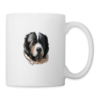 Pyrenäen Mastiff Hund Aquarell Illustration - Tasse - Weiß - Rechts