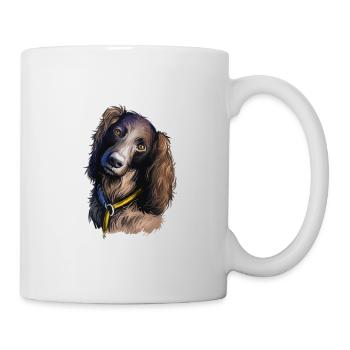 Saint Usuge Spaniel Hund Aquarell Illustration - Tasse - Weiß - Rechts