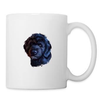 Portuguese Water Dog Watercolor Illustration - Mug - white - Right