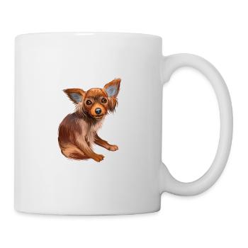Russian Toy Dog Watercolor Illustration - Mug - white - Right