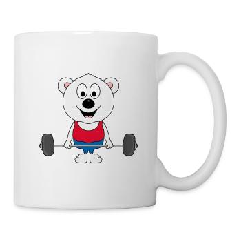 FITNESS - SPORT - GEWICHTHEBER - BODYBUILDING - Tasse - Weiß - Rechts
