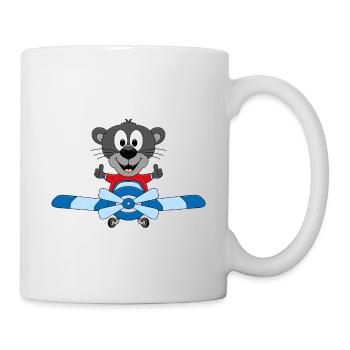 PANTHER - FLUGZEUG - PILOT - FLIEGEN - TIER - FUN - Tasse - Weiß - Rechts