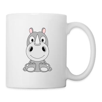 NASHORN - TIER - TIERISCH - KIND - BABY - LIEBE - Tasse - Weiß - Rechts