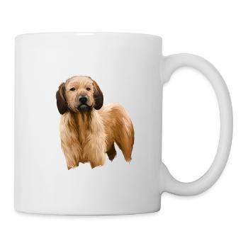 Steirische Grobhaarhund-Illustration - Tasse - Weiß - Rechts
