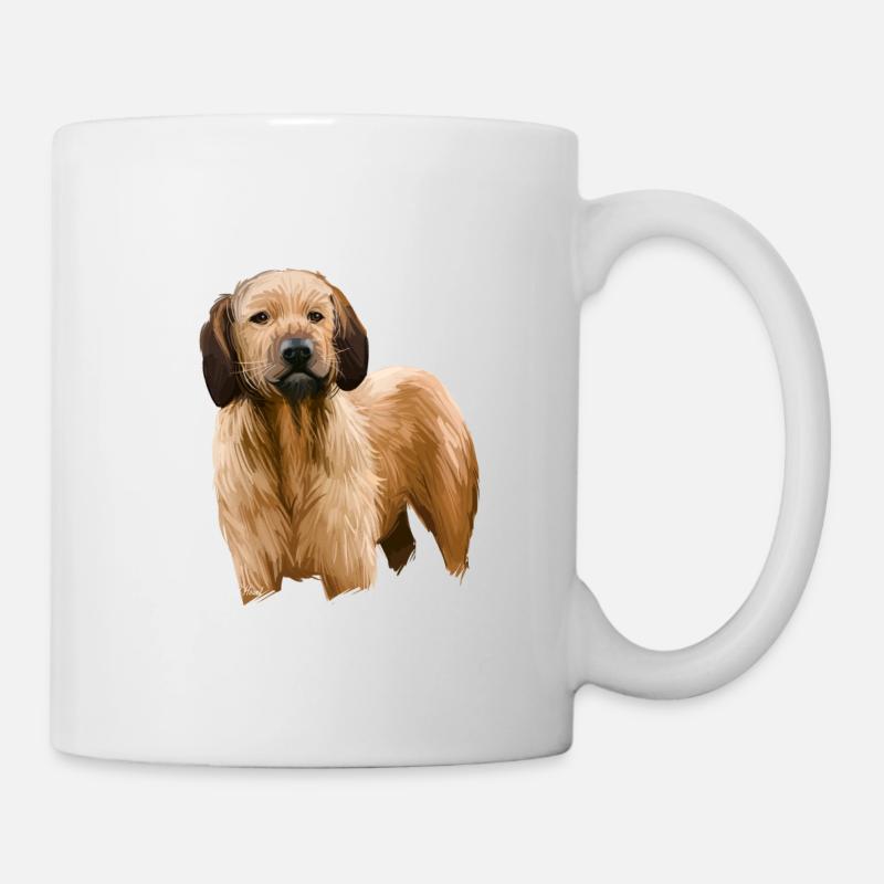 Steirische Grobhaarhund-Illustration - Tasse - Weiß