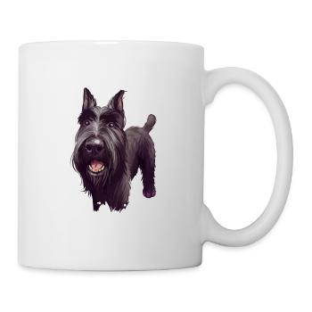Mittelschnauze Standard Schnauzer Hund Illustration - Tasse - Weiß - Rechts