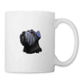 Mittelschnauze Standard Schnauzer Hund Illustration - Tasse - Weiß - Rechts
