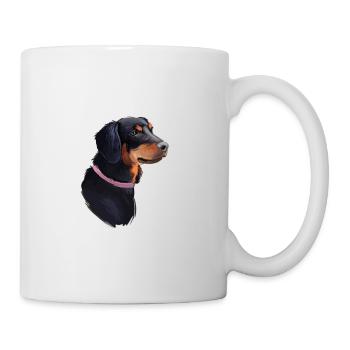 Slovensky Kopov Dog Watercolor Sketch Illustration - Mug - white - Right