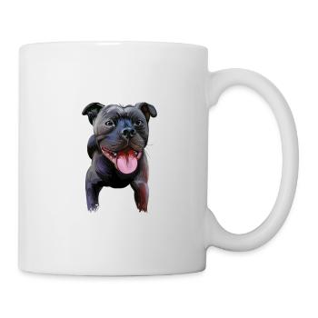 Staffordshire Bull Terrier Staffy Dog Illustration - Mug - white - Right