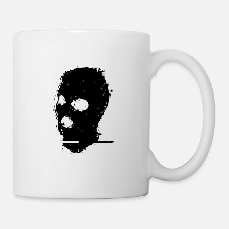 Cagoule Gangster effet glitch - Mug blanc - blanc