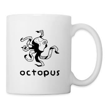Krake - Tasse - Weiß - Rechts