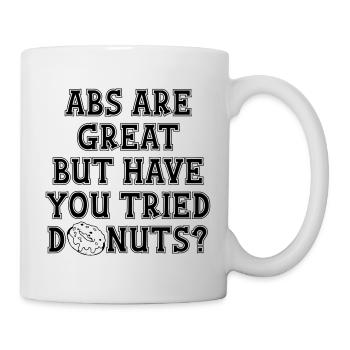 ABS ARE GREAT VS DONUTS - Mug - white - Right