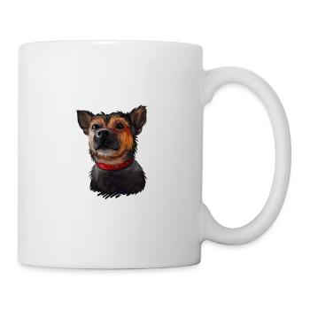 Ratonero Murciano Hund Aquarell Illustration - Tasse - Weiß - Rechts