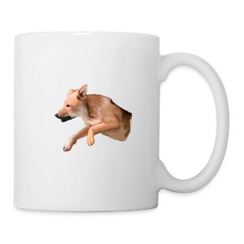 Carolina Puppy Dog Aquarelle Art Illustration - Mug blanc - blanc - Droite