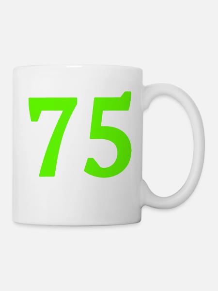 Anzahl 75 - Tasse - Weiß